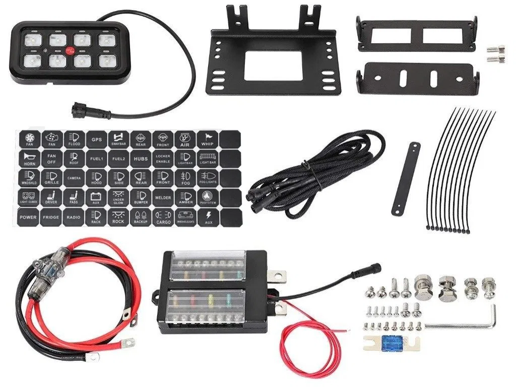 CR2401 – CALI RAISED Switch Panel, With Eight Gang Switch Panels/ Circuit Breaker/ Circuit Control Box/ Panel Mountin...
